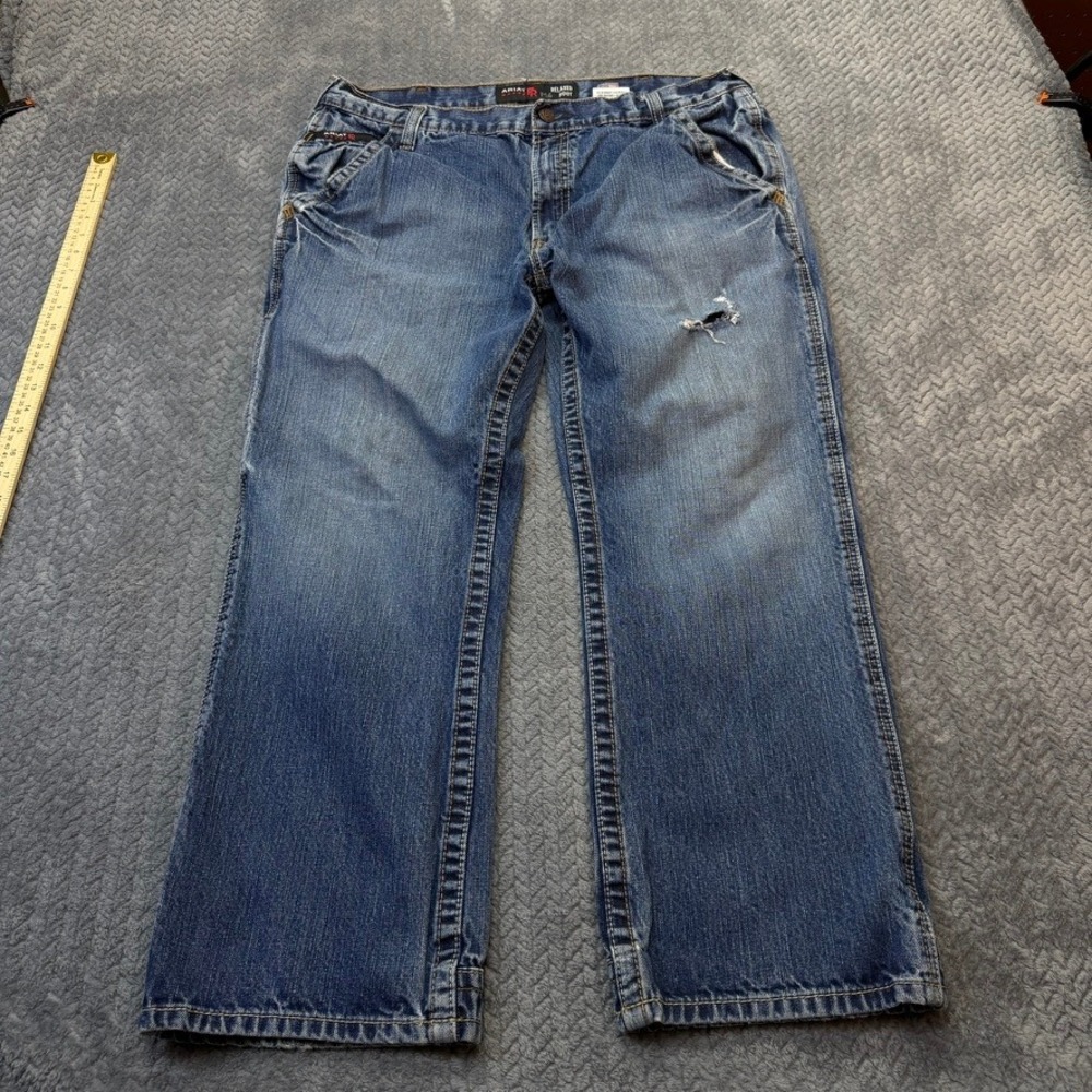Ariat FR M4 Relaxed Boot Jeans Mens 38x30 Blue Fair Flame Resistant‎ Workwear